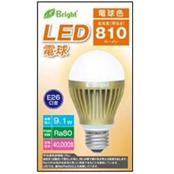 【在庫あり★即納可能】オーム電機 E-Brihgt LED電球 9.1W 電球色 810lm LDA9L-H 22【新品★未使用品】