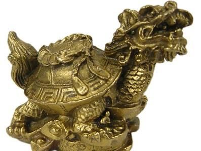 【在庫ラスト1個★即納可能】風水 銅製 龍亀(ミニ) 元寶/古銭/神亀★辰年・龍【2112208】