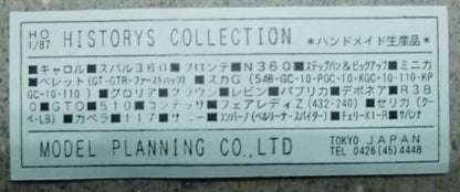モデルプランニング HO 1/87スケール ヒストリーコレクション '73 スカイライン ＧＴ KGC-110 ホワイト