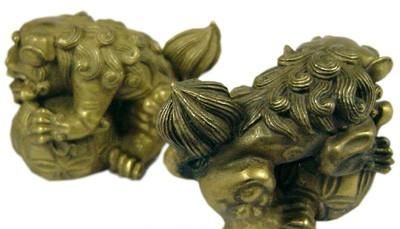 【在庫あり★即納可能】銅製 獅子戯球（小）★風水【新品】