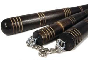 【在庫あり★即納可能】練習用 木製 三節棍★三本ヌンチャク【新品★未使用品】