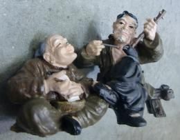【即納可能】中国 老夫婦 フィギュア 情深依旧 ポリ完成品 ★いつまでも仲のいい老夫婦の置物【新品】