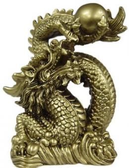【在庫あり★即納可能】風水 ポリ製 龍(中サイズ)★辰年・竜【新品】