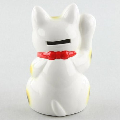 【お取り寄せ★納期 最長 約2週間】4寸白右・招き猫★右手(お金)招きで金運アップ【新品★未使用品】