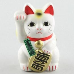 【お取り寄せ★納期 最長 約2週間】3寸白右・招き猫★右手(お金)招きで金運アップ【新品★未使用品】