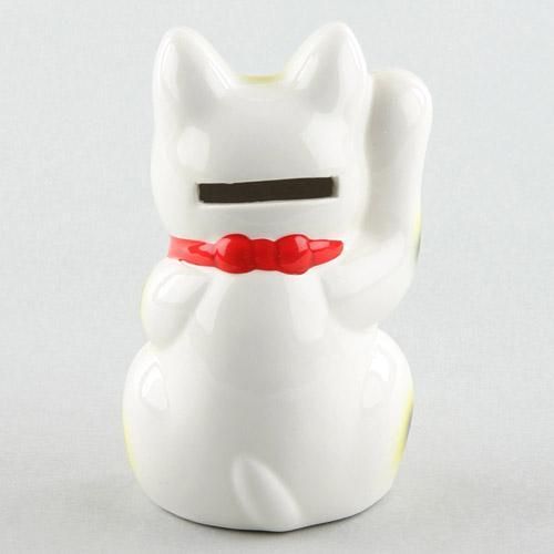【お取り寄せ★納期 最長 約2週間】3寸白右・招き猫★右手(お金)招きで金運アップ【新品★未使用品】