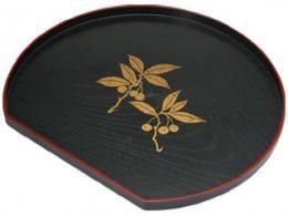 【在庫あり★即納可能】7.5切立半月盆★おしゃれな形の お盆【新品★未使用品】