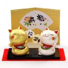 【在庫あり★即納可能】招福 金銀招き猫【新品★未使用品】