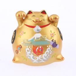 【在庫あり★即納可能】金ネコ 富士山 貯金箱★招き猫【新品★未使用品】
