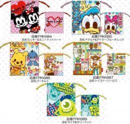ディズニーミッキーミニーからトイストーリー・マイク＆サリーまで 巾着S【入園・入学 準備アイテム】