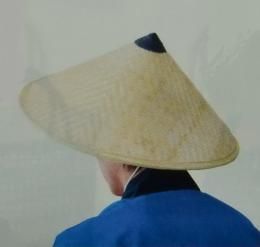 【在庫あり★即納可能】竹笠 上B 大きめサイズ(46cm)ゴトク付・紐付★ベトナム三角笠★竹傘・日よけ傘・鮎釣り傘【新品★未使用品】【コスチューム/コスプレ】
