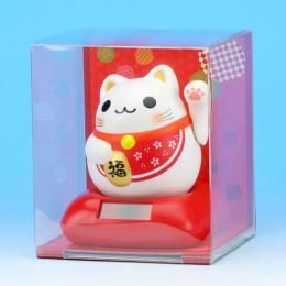 【在庫あり★即納可能】まるまる幸せ 招き猫 赤(レッド)★左手(人)招き【新品★未使用品】