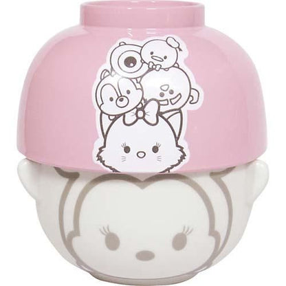 【在庫あり★即納可能】ディズニー ツムツム 汁椀茶碗セット イエロー/ピンク★TSUMUTSUMUキャラのキッズ用お椀と茶碗のセット♪【キャラクターグッズ★雑貨】