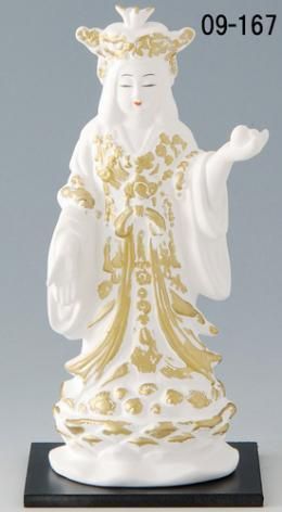【在庫あり★即納可能】仏像シリーズ 吉祥天 小 ホワイト★招福喜楽★お目出度い縁起の置物【新品★未開封品】