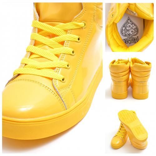 メンズ レディース エナメル ハイカット スニーカー★ACE FLAG/エースフラッグ★ENAMEL HIGH CUT SNEAKER★男女兼用 光沢 ダンス衣装★25.5～27.5cm