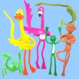 ベンダブル アニマルズ カマキリ/トカゲ/アヒル/フラミンゴ/おさる/カエル★自在にポージング★【新品★未使用品】