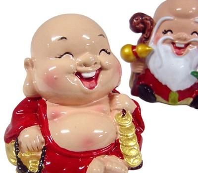 【在庫あり★即納可能】神仏 可愛いミニフィギュア 招財佛/寿老人【新品★未使用品】