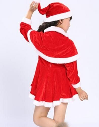 キッズ サンタクロース コスチューム 子供用サイズ★帽子+上着の2点セット★ボーイズ＆ガールズ クリスマス衣装★コスプレ【新品★未使用品】