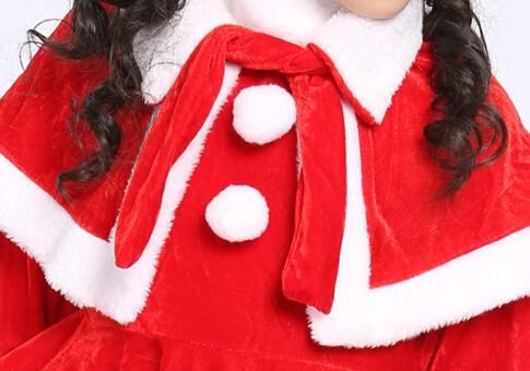 キッズ サンタクロース コスチューム 子供用サイズ★帽子+上着の2点セット★ボーイズ＆ガールズ クリスマス衣装★コスプレ【新品★未使用品】