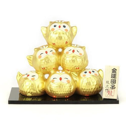 【お取り寄せ★納期 最長 約2週間】金運団子 かえる/ふくろう★金運アップ 風水グッズ★蛙・カエル・フクロウ・不苦労・福ロウ【新品】