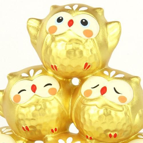 【お取り寄せ★納期 最長 約2週間】金運団子 かえる/ふくろう★金運アップ 風水グッズ★蛙・カエル・フクロウ・不苦労・福ロウ【新品】