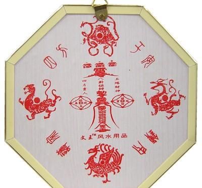 開運 金八卦凹/凸面鏡★風水鏡/八角ミラー【新品★未使用品】